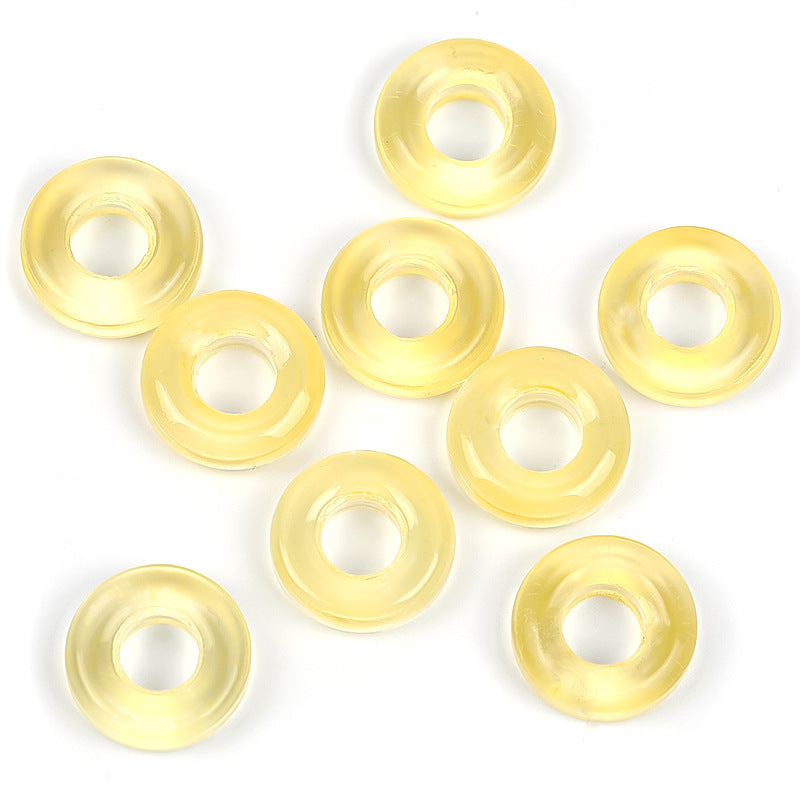 Wholesale 50pcs 10mm Glass Colorful Circle Large Hole Beads Glass Beads Spacer Beads Spacer